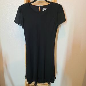 Jessica Howard Petite Womens Formal Dress Size 8 Jet Black  Dressy Party